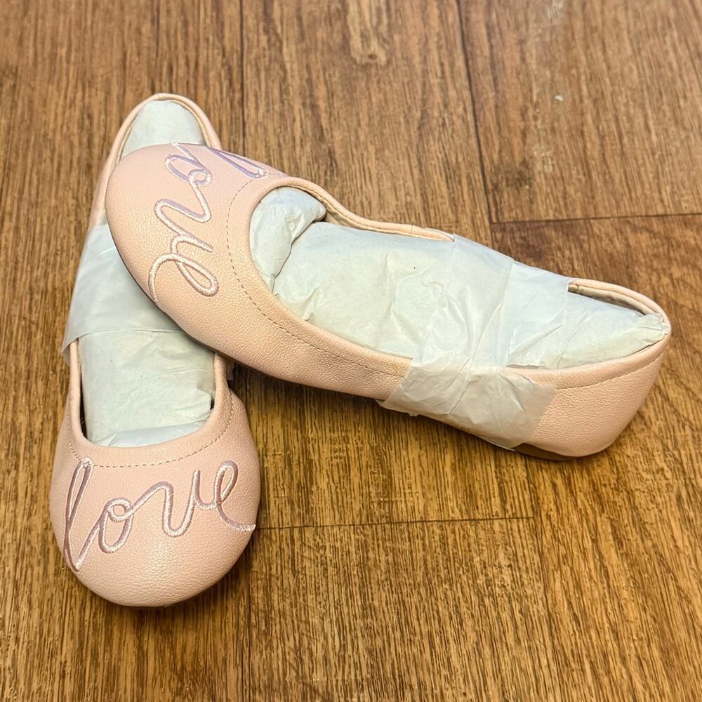 ED by Ellen Degeneres Langlee Love Ballet Flats in Peony Pink Size 13.5